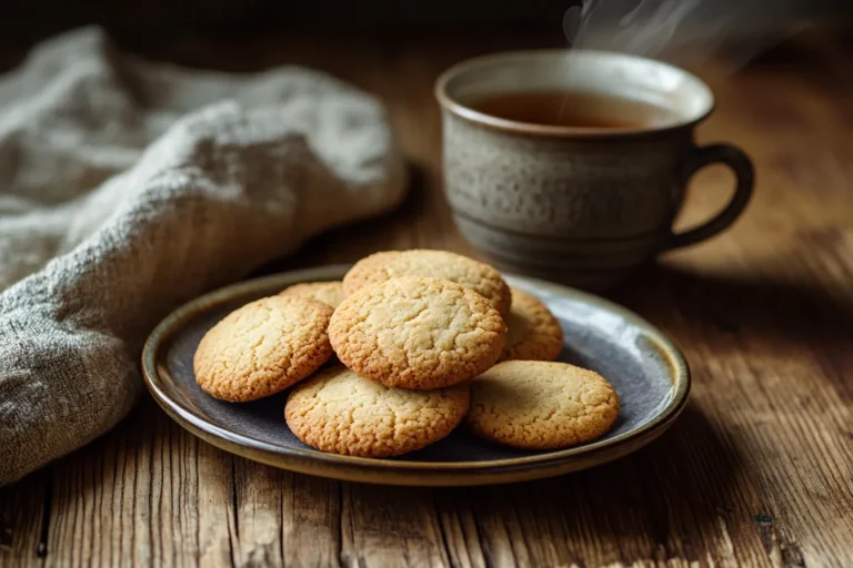 Freshly Baked Earl Grey Cookies with Tea