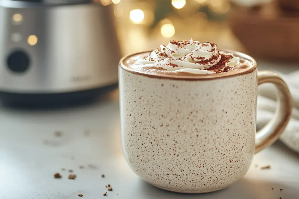 Homemade hot chocolate made in a soup maker	