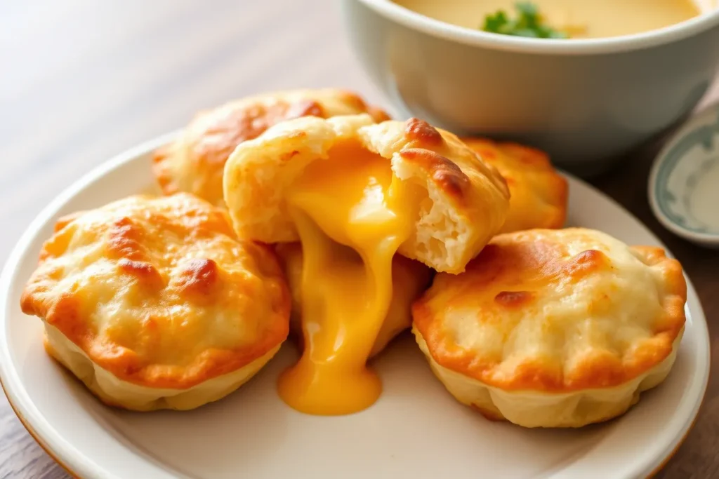 Cheese-filled Bisquick dumplings	