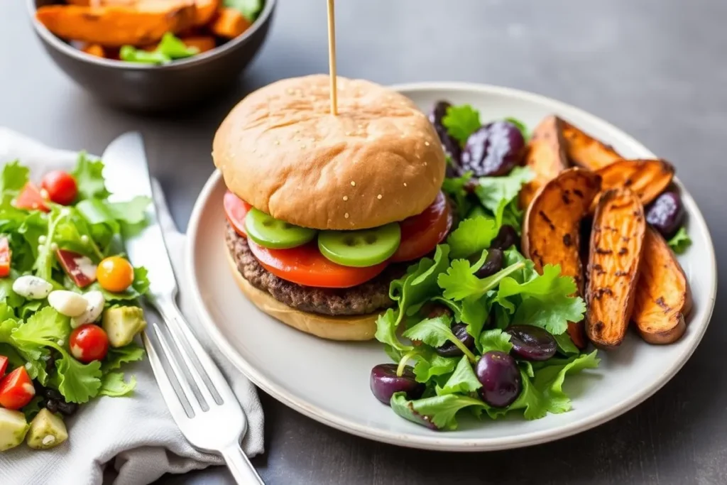 What is the healthiest way to eat a hamburger