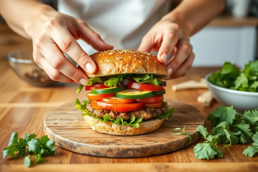 Nutritional value of a homemade hamburger	
