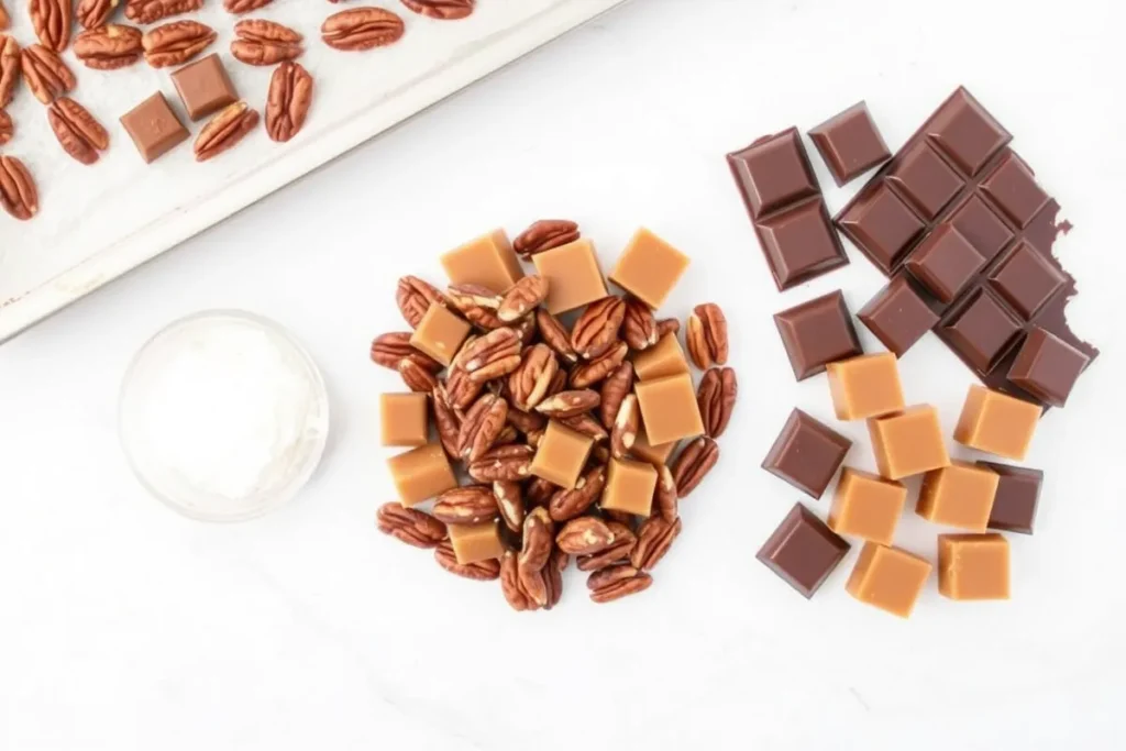 Chocolate turtles ingredients	