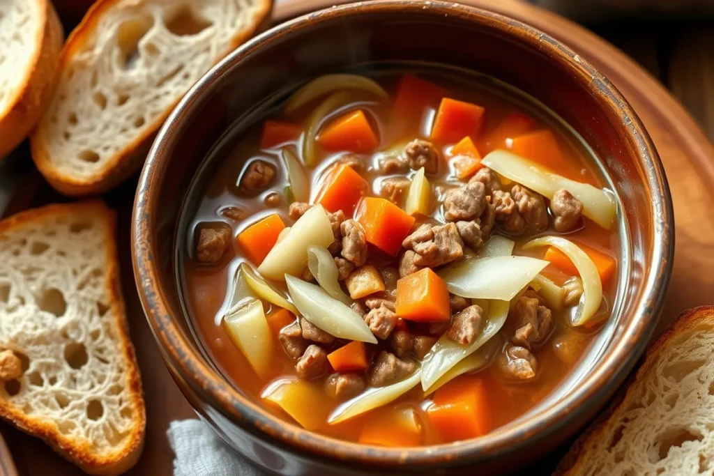 Ground beef cabbage soup recipe