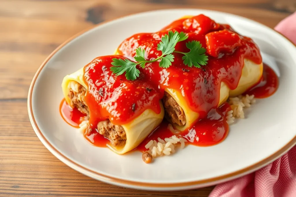 Healthy cabbage and beef stir-fry