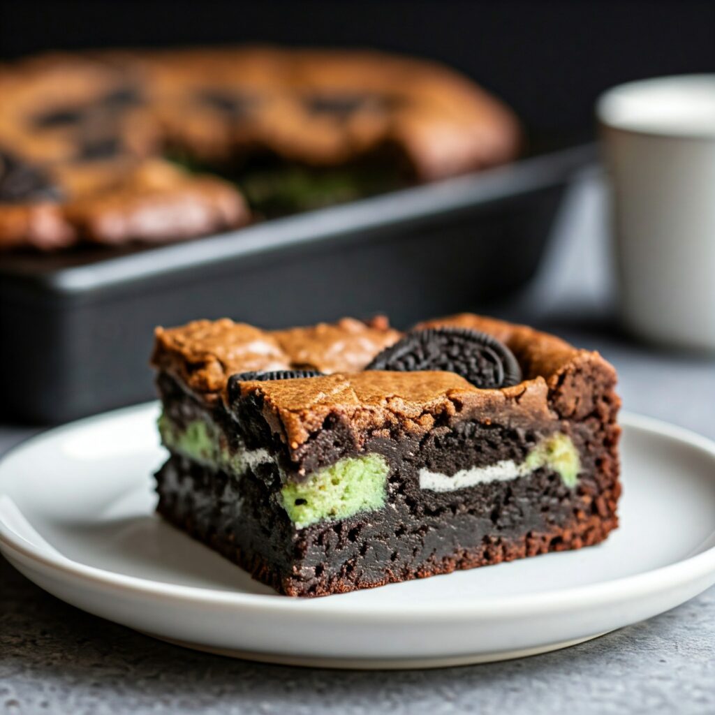 Chocolate-filled brownies layers