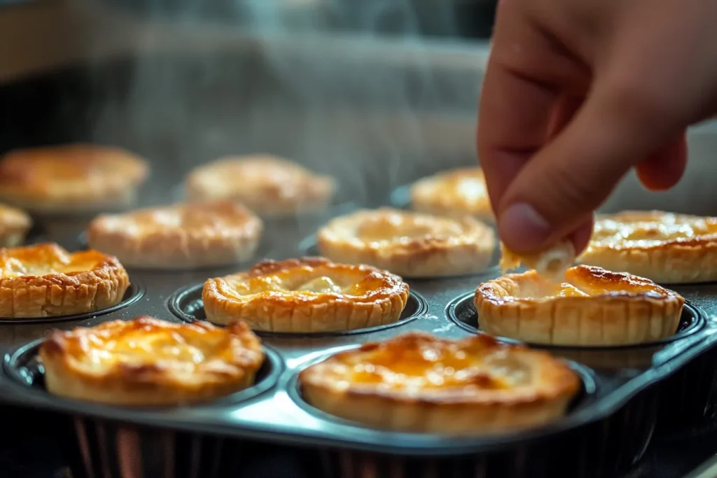 Mini Pillsbury Chicken Pot Pies baked in muffin tins	