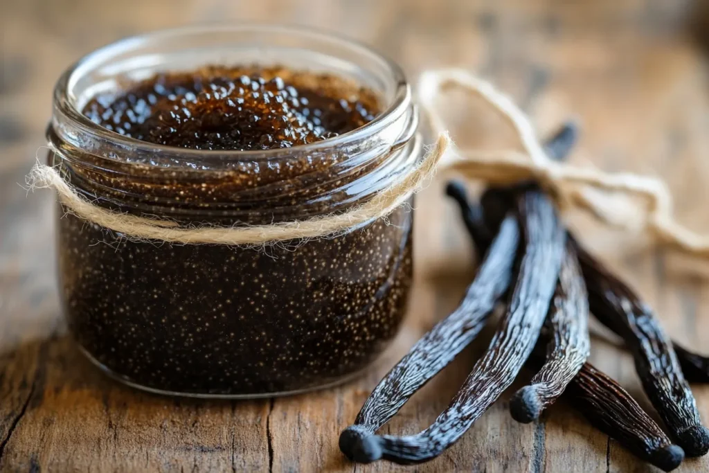 vanilla bean paste in jar