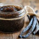 vanilla bean paste in jar