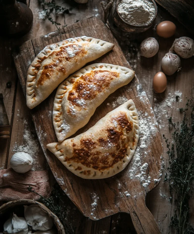 Golden Calzone Dough Freshly Baked