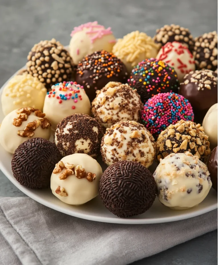 No-Bake Cheesecake Balls on Display